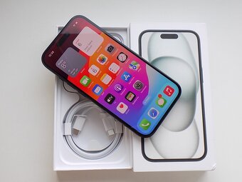 APPLE iPhone 15 128GB Black - ZÁRUKA - TOP STAV - 2