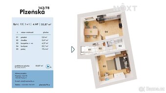 Pronájem byt 2+kk, 53㎡ - 2
