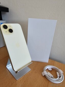iPhone 15 128GB, stav A+ fyzická SIM, Yellow, 12M záruka - 2