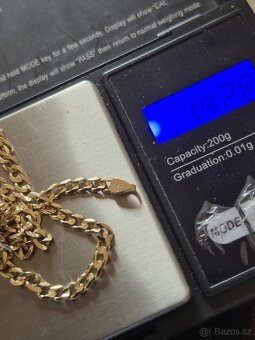 Zlatý řetízek 14k zdobený délka 62cm pevný plné zlato - 2