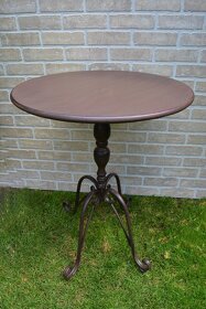 Kovový stůl PROVENCE 60 cm - antik hnědá - 2