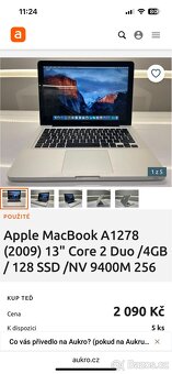 MacBook a1278 na díly - 2