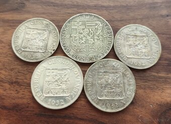 5x stříbrná mince 10Kč a 20Kč - 2