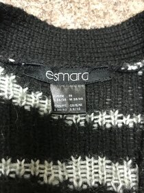 Dámský delší svetr/ kardigan, černo-bílý, Vel. S, Esmara - 2
