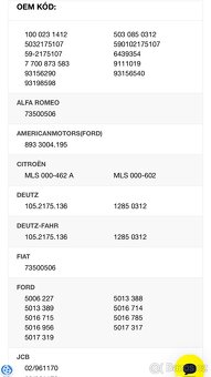 olejový filtr Alfa Romeo, Dacia - 2