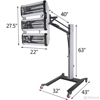 Robustní IR stojan s LCD ovládáním – NOVÝ, NEPOUŽITÝ - 2