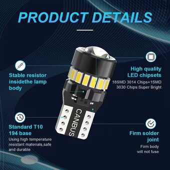 T10 Led žárovky - 2