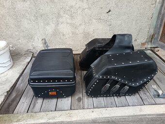 kožené brašny s kufrem sada chopper - 2