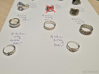 Stříbrné prsteny 925/1000 - 2