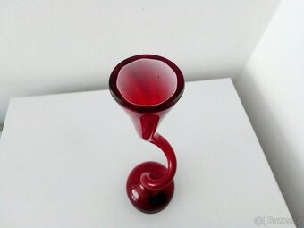 Skleněná váza - hutní sklo - 2