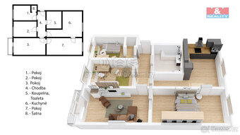 Prodej bytu 4+1, 91 m², Pardubice, ul. Bartoňova - 2