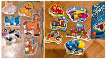 Puzzle Miniland Flexi Form dopravní prostředky + zvířata - 2