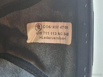 NOVÁ kožená řadicí páka ŠKODA Fabia I 6Y0 711 113 - 2