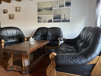 Kožená rustikálni sedací souprava - 2