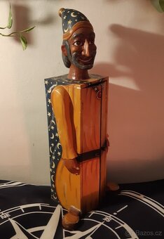 vintage dřevěná malovaná skříňka kouzelník 90cm - 2