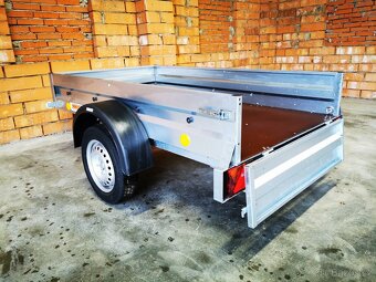 přívěsný vozík 202x114x30 cm + opěrné kolečko v ceně - 2