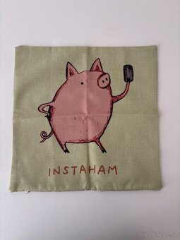 Stylový povlak na polštář „INSTAHAM“ - 2