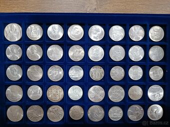 Stříbrné investiční, pamětní mince ČSR kompletní - 103 ks - 2