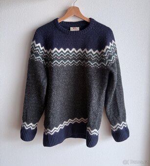 Vlněný svetr Fjallraven Ovik Knit Sweater M Arctic Green - 2