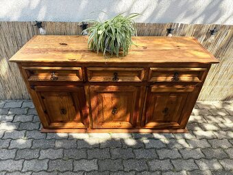 Komoda z mexického borovicového dřeva v koloniálním vintage - 2