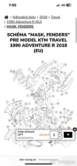 Ktm ADV R 1090, ľavý plast nádrže - 2