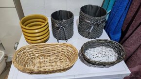 Proutěné dekorativní košíčky, květináč - 2