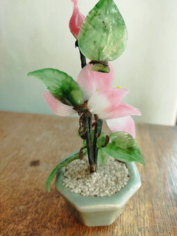 Starožitná skleněná květina - malá dekorace - 2