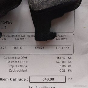 Brzdové destičky zadní Ford Focus - 2