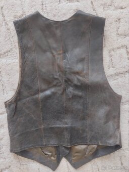 Dámská kožená vesta M - 2