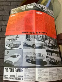 Produktový leták Ford Anglia + Cortina z roku 1964 - 2