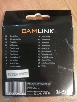 UV filtr Camlink, 58 mm, Nový - 2