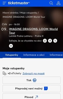 Imagine Dragons 9.6.2025 2x stání - 2