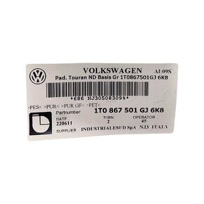 Stropnice šedá 1T0867501GJ 6K8 VW Touran 1T3 r.v. 2012 - 2