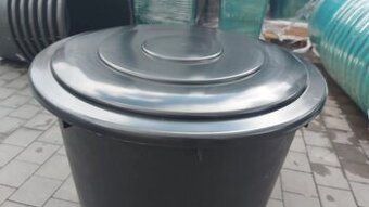 Sud na vodu černý 750l s víkem / sud na otužovní - 2