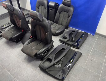 INTERIER SEDADLA AUDI A8 D4 ČERNÁ KŮŽE ALCANTARA - 2