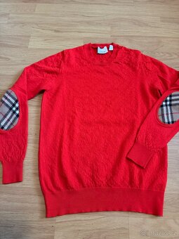 Dámsky červený svetr Burberry M - 2