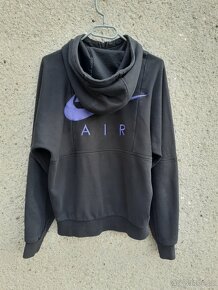 Vintage y2k Nike Air černá mikina s kapucí na zip hoodie - 2