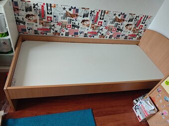 Dřevěná dětská postel, 90x200, pevný rošt - Zlín - 2