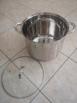 Gastro velký nerez hrnec 10l nový, vhodný na indukci atd - 2