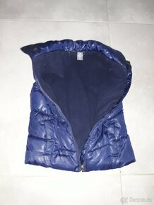 Dívčí jarní podzimní vesta vestička vel 122 modrá - 2