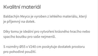 Baldachýn nad postýlku - 2