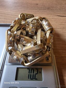 Pánský zlatý řetízek 14k ,585 Versace - 2