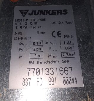 Plynová karma JUNKERS - 2