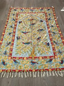 Ručně vyráběný hedvábný koberec z Himaláje - Tree of Life - 2