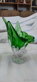 Egermann - váza ve tvaru lastury - zelená - 2