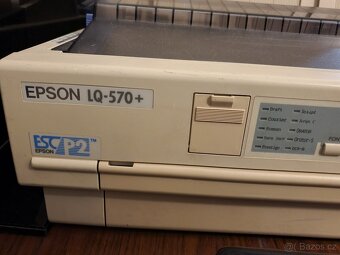 Pro sběratele nefunkční Epson LQ-570 (1993) s kabeláží. - 2