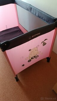 Dětská cestovní postýlka Bomimi hippo pink - 2
