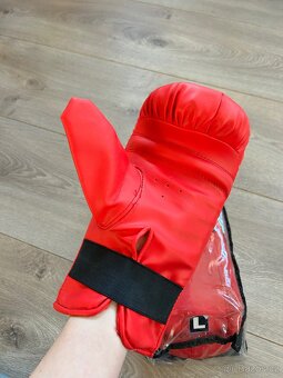 Lonsdale Boxerské rukavice / Mitts Large (L) Red - 2
