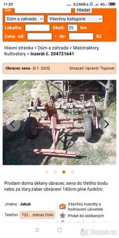 Obraceč sena za vari - 2