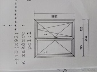 Plastové okno 1555x1450 - 2